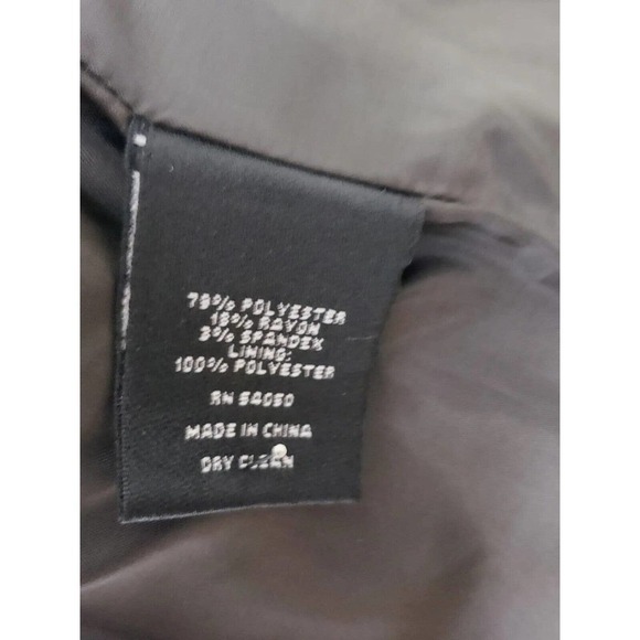 NINE WEST~Woman Size 2~ Black/Gold Trench Coat Button Up, Belted. - Picture 11 of 11